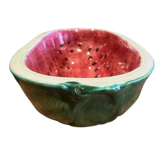 Watermelon Bowl MCM Long Ceramic Fruit Bowl VTG - Picture 7 of 7